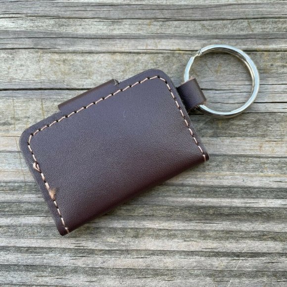 Keys Holder Handmade Genuine Leather Key Chain Brown Key rings SIM card Holder - Picture 5 of 11